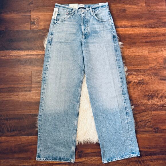 NWT Citizens of Humanity Ayla Baggy Cuffed Jeans in Gemini Size 26 Agolde - Picture 5 of 13